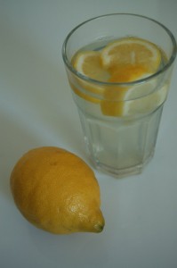 Hot lemon water