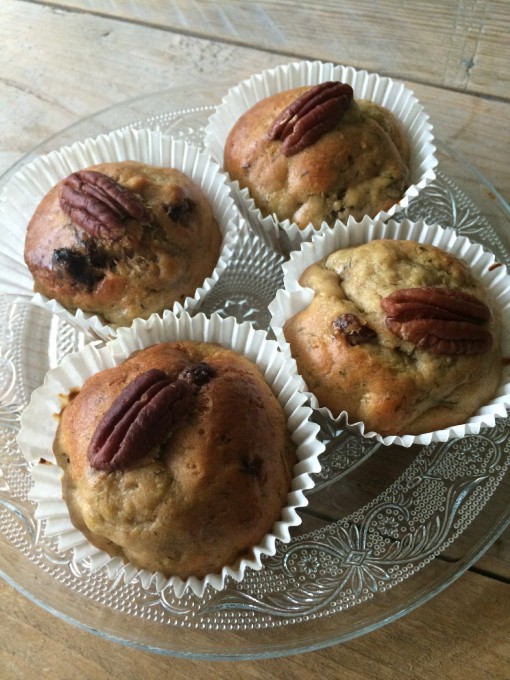 Herfst muffins met courgette, appel en rozijnen