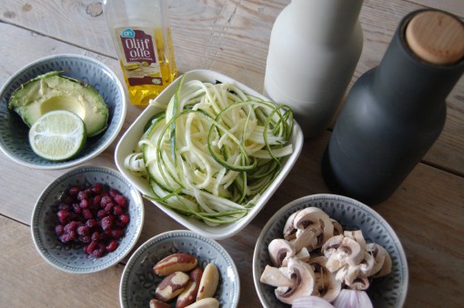 Ingredienten courgetti