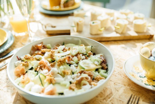 Lentesalade met venkel parmaham en geitenkaas