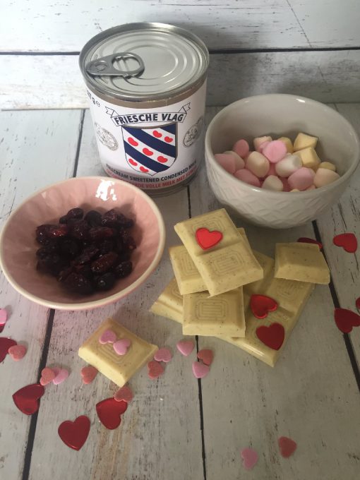 Ingredienten valentijn fudge