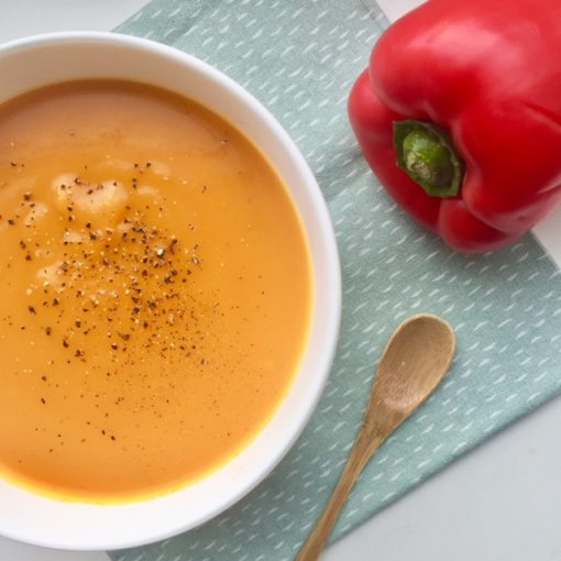 7 lekkere recepten voor de herfst Zoete aardappelsoep met rode paprika