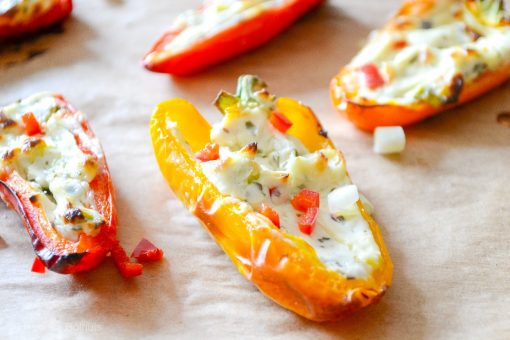 Gevulde snackpaprika met roomkaas